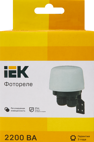 Датчик освещенности наружный IEK ФР 603 2200 Вт, цвет белый, IP66