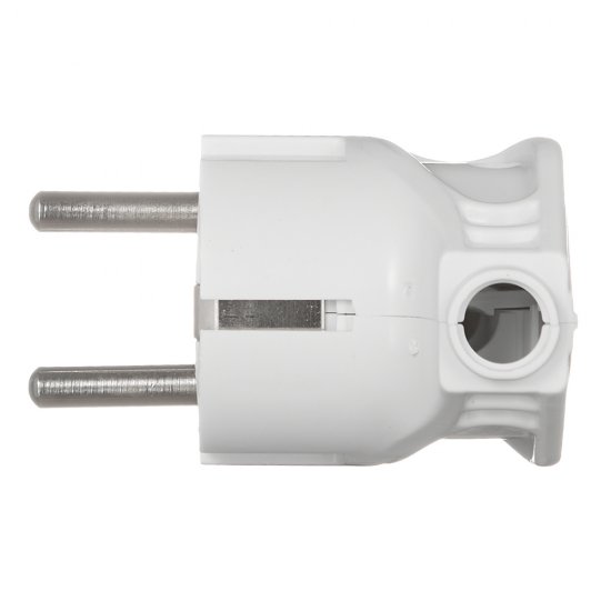 Вилка угловая с заземлением 16 А 250 В Makel белая (10027)