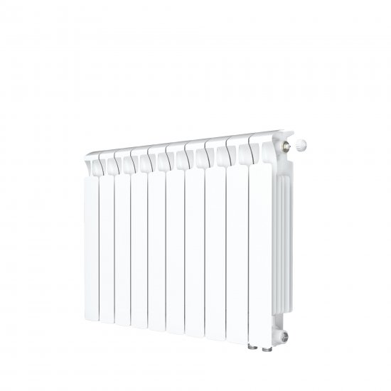 Радиатор секционный Rifar Monolit 500/100 биметалл 10 секций нижнее правое подключение цвет белый