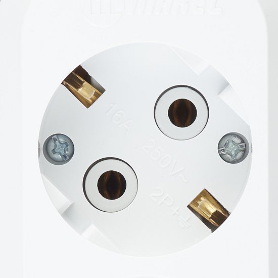 Удлинитель Makel 2 розетки 3 м ПВС 3х1 кв.мм 16 А 2,2 кВт белый (MGP113)