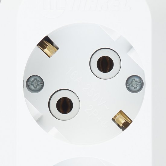 Удлинитель Makel 3 розетки 5 м ПВС 3х1 кв.мм 16 А 2,2 кВт белый (MGP134)