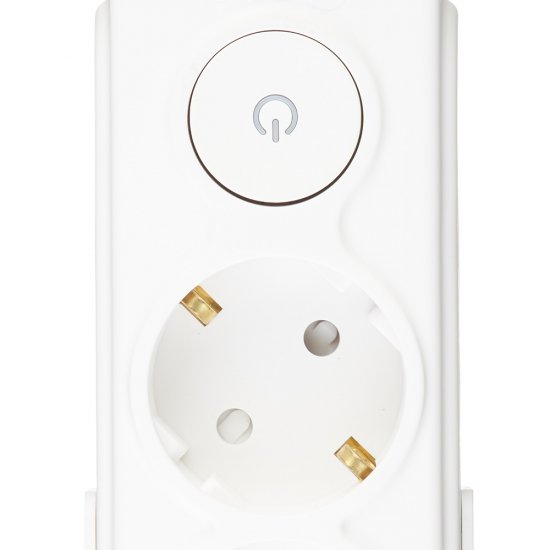 Удлинитель Makel 3 розетки 5 м ПВС 3х1 кв.мм 16 А 2,2 кВт с кнопкой белый (N3310063)