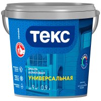 Эмаль универсальная акриловая Текс Профи основа D бесцветная глянцевая 0,9 л