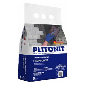 Гидроизоляция цементная Plitonit ГидроСлой тонкослойная 5 кг