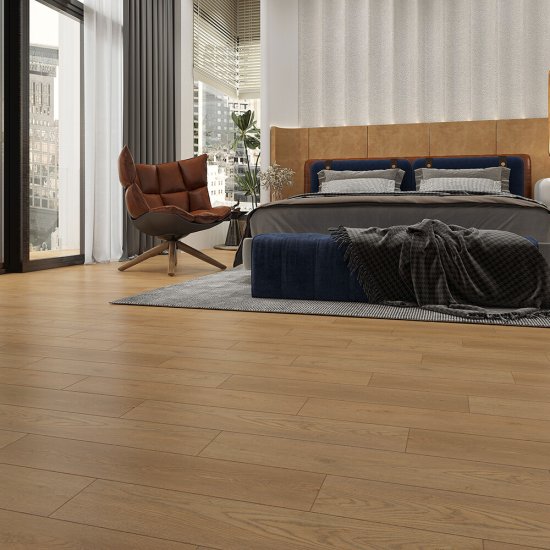 Плитка кварцвиниловая Natisston Glorious дуб бежевый замковая 1,95 кв.м 4 мм с фаской художественная