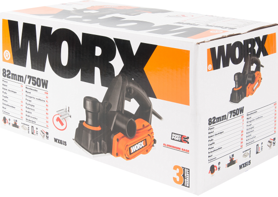 Рубанок электрический Worx WX615, 82 мм, 750 Вт