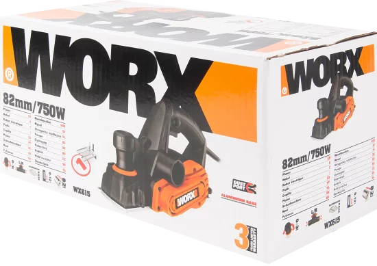 Рубанок электрический Worx WX615, 82 мм, 750 Вт