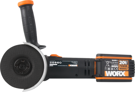 УШМ аккумуляторная Worx WX800, 20 В Li-ion 2x2 Ач, 115 мм