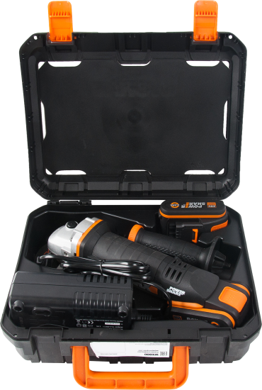 УШМ аккумуляторная Worx WX800, 20 В Li-ion 2x2 Ач, 115 мм