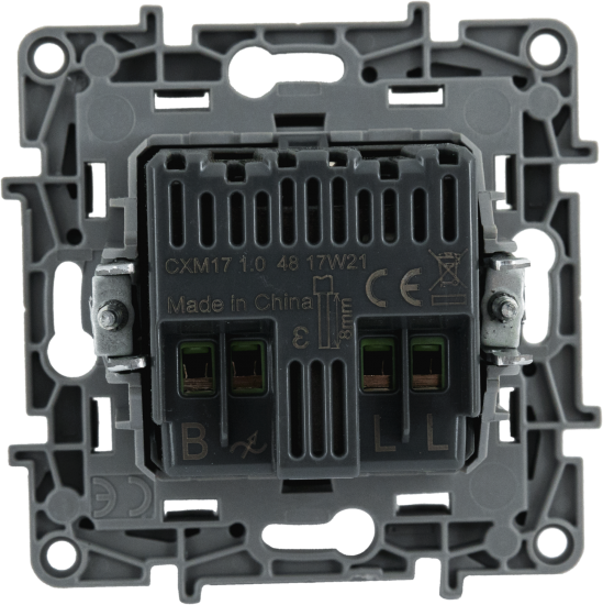 Диммер поворотно-нажимной универсальный LED - Legrand Etika - 300Вт без нейтрали - антрацит