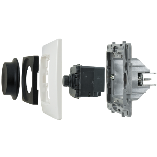 Диммер поворотно-нажимной универсальный LED - Legrand Etika - 300Вт без нейтрали - антрацит