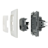 Розетка двойная RJ11+RJ45 категория 5e UTP - Legrand Etika - белый