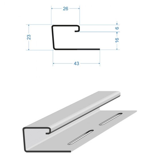 J-профиль Docke 3000 мм капучино