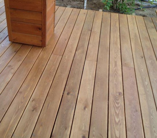 Палубная доска Лиственница Оптима 1000x120x28 мм 0.12 м²