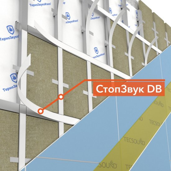 Лента вибродемпфирующая Techno Sonus СтопЗвук DB 50х2 мм 30 м