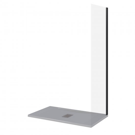 Душевая перегородка Makiato SP-80-C-В, 185x80 см черный профиль прозрачное стекло