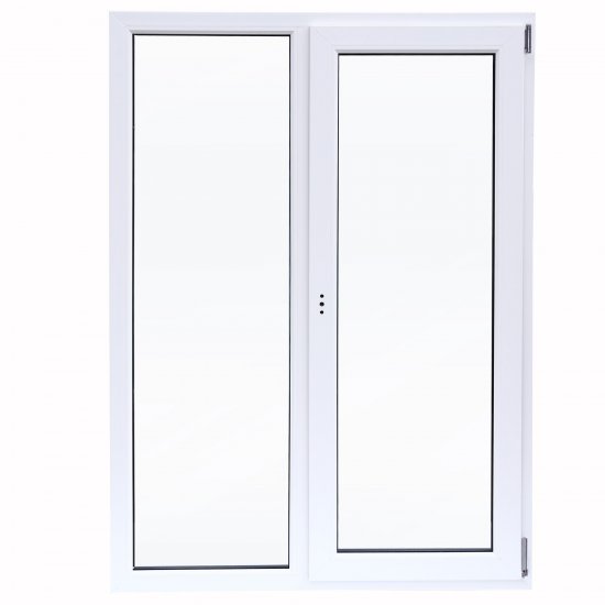 Окно пластиковое ПВХ VEKA двустворчатое 1170x1000 мм (ВxШ) однокамерный стеклопакет белый/темный дуб