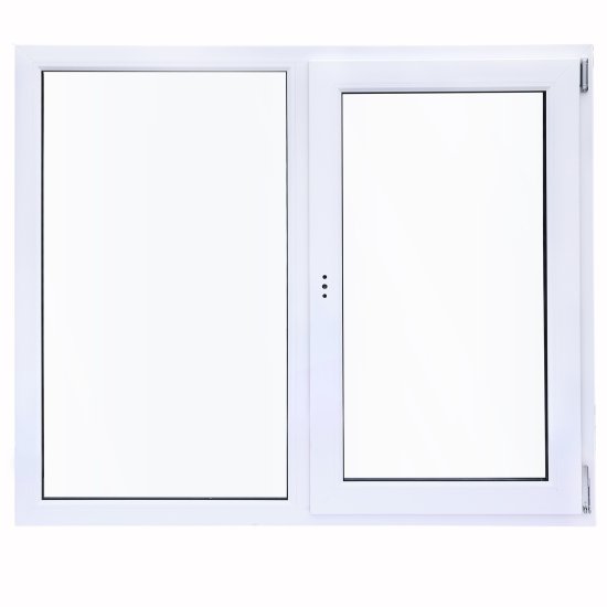 Окно пластиковое ПВХ VEKA двустворчатое 1170x1200 мм (ВхШ) однокамерный стеклопакет белый/темный дуб