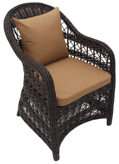 Кресло садовое Chanel 2 60x60x83 см искусственный ротанг цвет темно-коричневый