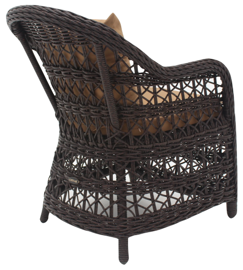 Кресло садовое Chanel 2 60x60x83 см искусственный ротанг цвет темно-коричневый