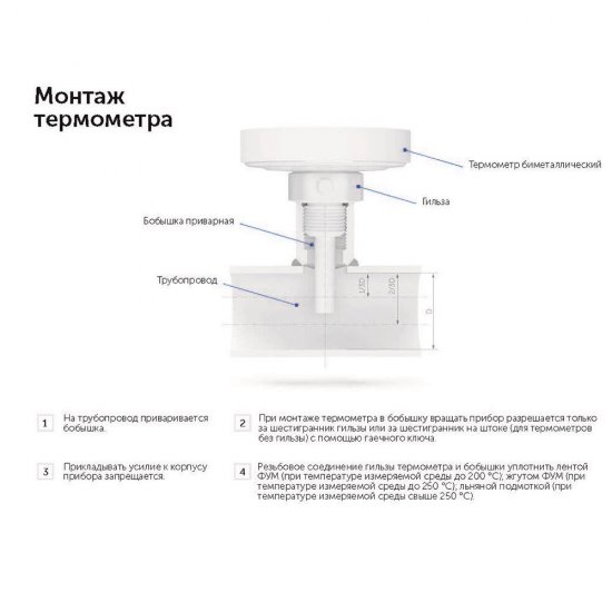 Термометр аксиальный Росма 1/2 НР(ш) d63 мм шток 46х6 мм 120°С (2409)