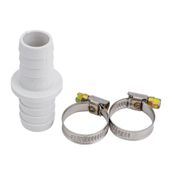 Соединитель для сливных шлангов ДТРД 19х22 мм с хомутами