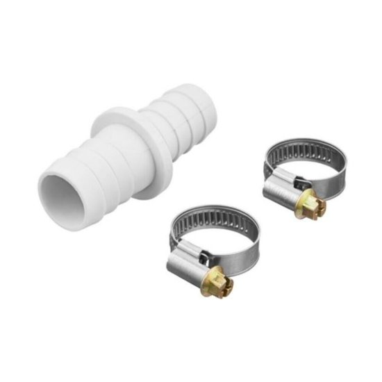 Соединитель для сливных шлангов ДТРД 19х22 мм с хомутами