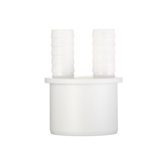 Переходник двойной для подключения сливного шланга ДТРД 14х40 мм с хомутами