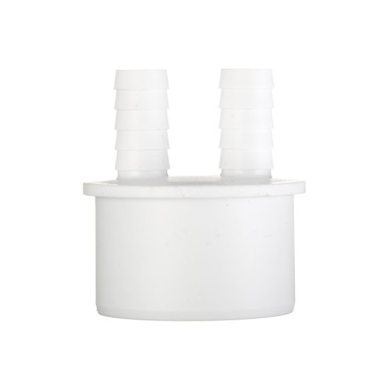 Переходник двойной для подключения сливного шланга ДТРД 14х50 мм с хомутами