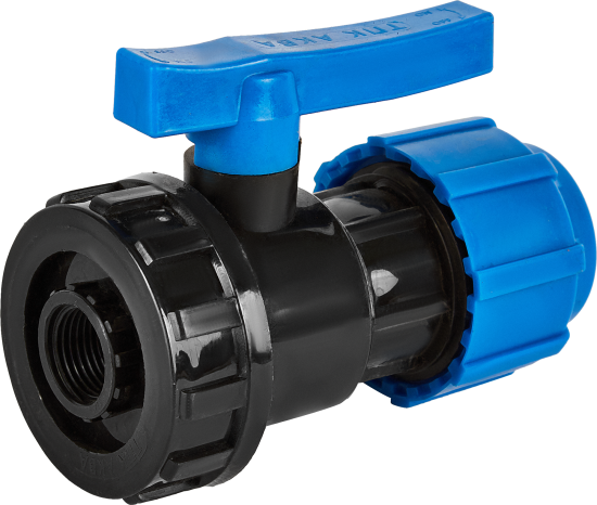 Кран разъемный ПНД Политэк 32x1/2