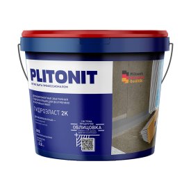 Гидроизоляция цементно-полимерная Plitonit ГидроЭласт 2К 12,5 кг+4 л