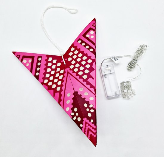 Елочная игрушка Звезда Инди 2.5x38 см розовый