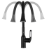 Смеситель для кухни Haiba HB HB73825-7 гибкий излив 27.5 см цвет черный