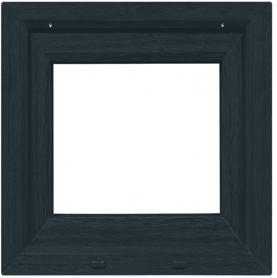 Пластиковое окно ПВХ VEKA одностворчатое 60x60 мм (ВxШ) однокамерный стеклопакет цвет белый/серый антрацит