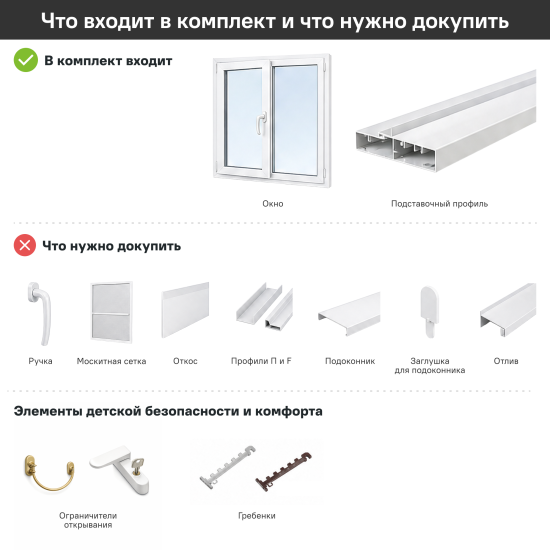 Пластиковое окно ПВХ VEKA одностворчатое 60x60 мм (ВхШ) однокамерный стеклопакет цвет белый/серый антрацит