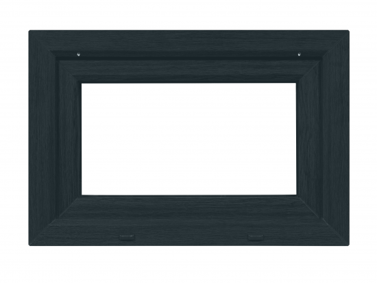 Пластиковое окно-фрамуга ПВХ VEKA одностворчатое 47x70 мм (ВxШ) однокамерный стеклопакет цвет белый/серый антрацит