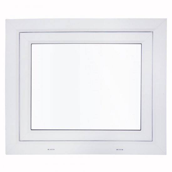 Пластиковое окно-фрамуга ПВХ VEKA одностворчатое 47x70 мм (ВxШ) однокамерный стеклопакет цвет белый/серый антрацит