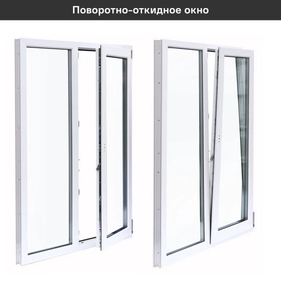 Пластиковое окно ПВХ VEKA двустворчатое 120x120 мм (ВхШ) однокамерный стеклопакет цвет белый/серый антрацит