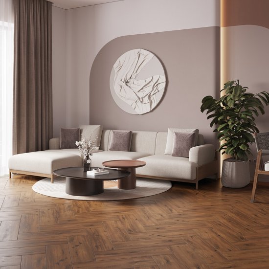 Керамогранит Cersanit Oakwood темно-коричневый 598х185х7,5 мм (11 шт.=1,216 кв.м)