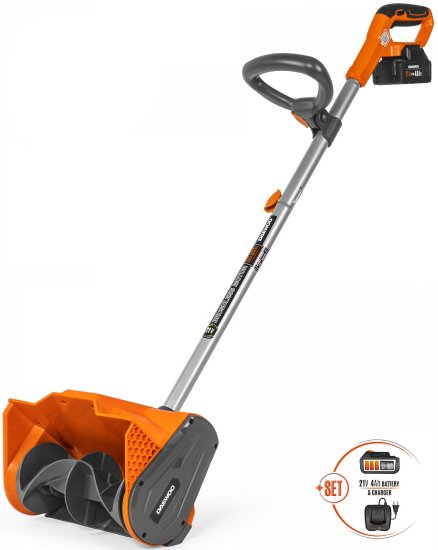 Снегоуборщик аккумуляторный DAEWOO Бесщёточный DAST 3321Li SET 33 см 18 В 1x4 Ач