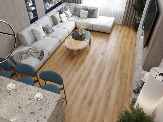 SPC плитка Дуб Берн класс 43 толщина 4 мм 2.16 м²