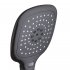 Лейка для душа Lemark 110х110 мм 3 режима без шланга пластик черная (LM1013Black)