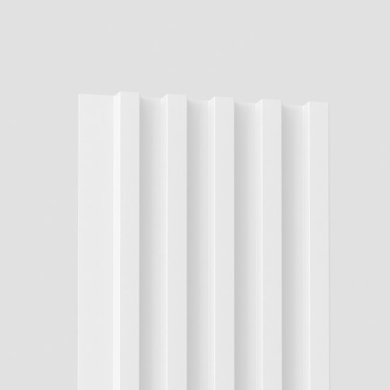 Панель МДФ Natur рейки белые 2760x122x12 мм 0.4 м²