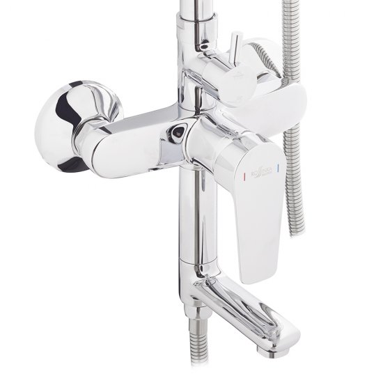 Душевая система Rossinka S с верхним душем с лейкой со смесителем хром (S35-46)