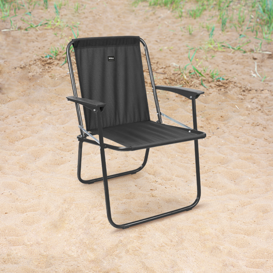 Кресло КС4/4 складной 58x60.5x75 сталь/полиэстер цвет черный