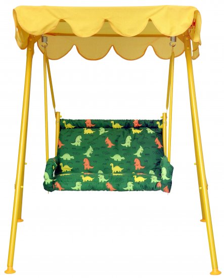 Качели детские Чебурашка металл желтый/зеленый
