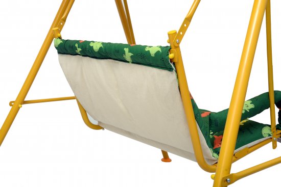 Качели детские Чебурашка металл желтый/зеленый