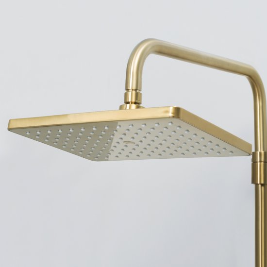 Душевая система WasserKraft с верхним душем с лейкой со смесителем золото (A15501)