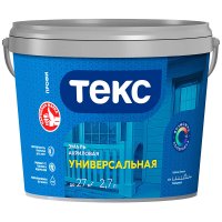 Эмаль универсальная акриловая Текс Профи основа А белая глянцевая 2,7 л