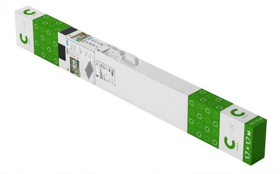 Комплект кубообразного реечного подвесного потолка для входных групп санузлов и лоджий 1.7x1.7м AR C 30/27 графит